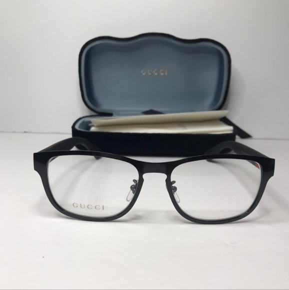 💯 Original Gucci Eyeglasses GG0175O-002 54mm Black / Demo Lens [54-17-145] - Picture 3 of 12